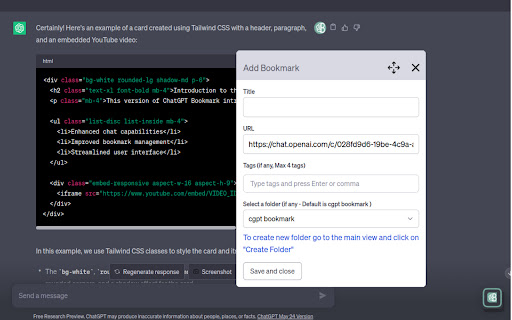 ChatGPT Bookmark