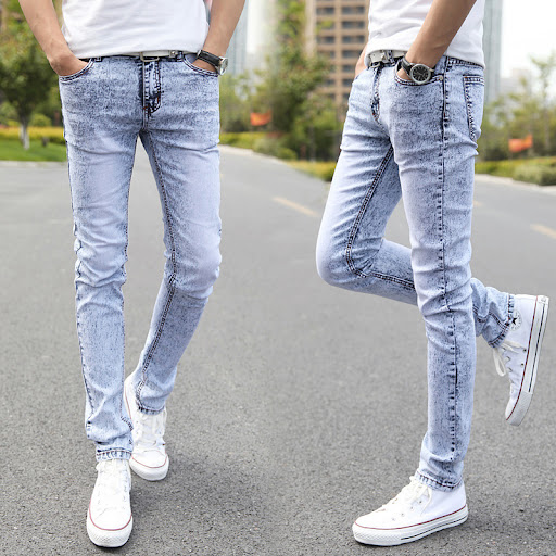 Title 4, Mens stretch jeans, slim fit with a streamline...