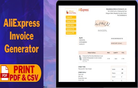 AliExpress Invoice Generator - AliInvoice™️ small promo image