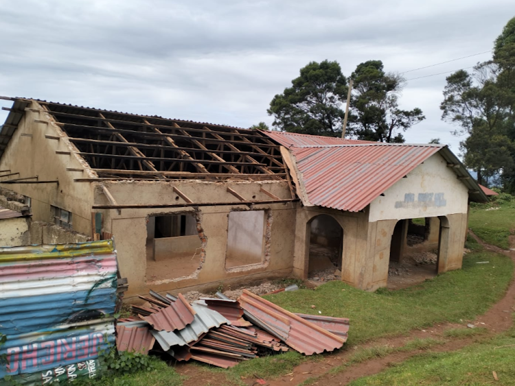 Ichuni MCA Wycliffe Siocha', s office after goons descended on it Saturday night (IMAGE BY COURTESY)