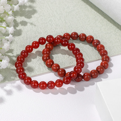 Title 4, Mens Natural Stone 8mm Bead Bracelet Retro Sty...