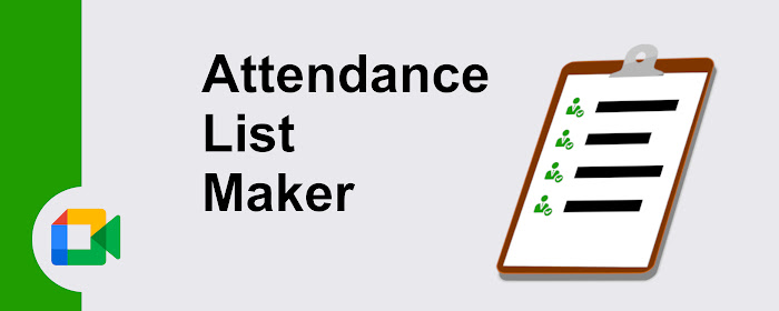 Attendance list maker for Google Meet marquee promo image