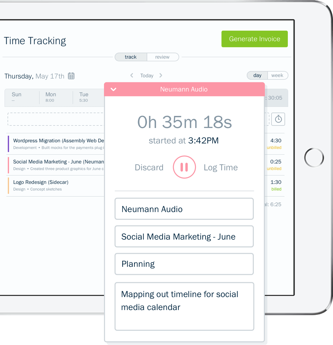 Time tracking by FreshBooks