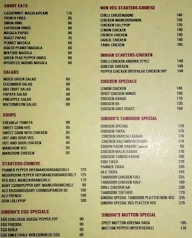 Sindhu Bar & Restaurant, Vidyaranyapura menu 1