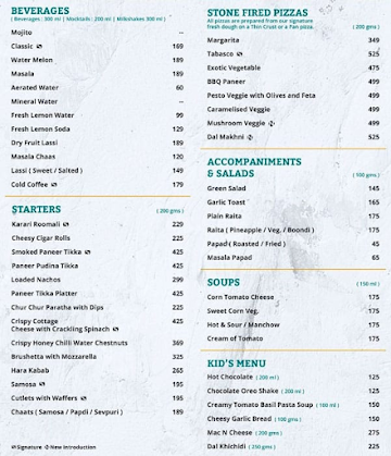 Havmor Restaurant menu 