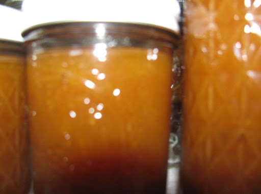 Jars of yummy Peach Butter:)