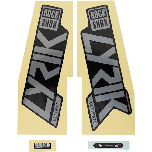 RockShox Fork Decal Kit - Lyrik Ultimate, 27.5"/29", Gloss Rainbow Foil/High Gloss Black