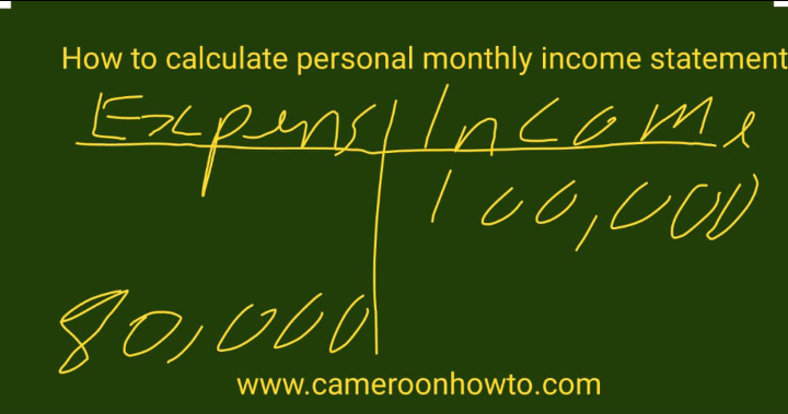 How to calculate personal monthly income statement