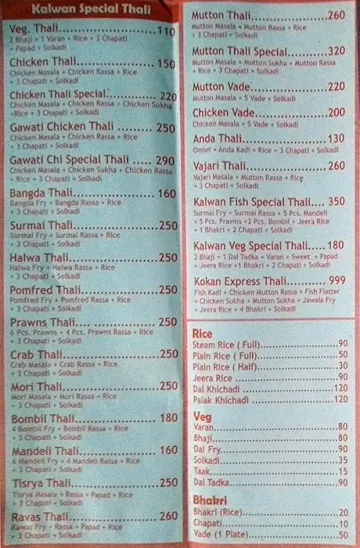 Kalvan menu 