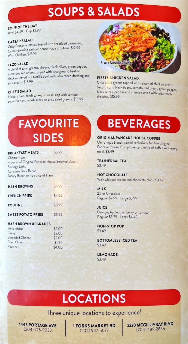 The Original Pancake House gluten-free menu