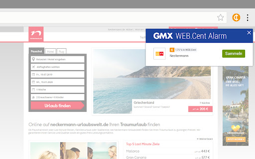 GMX WEB.Cent Alarm