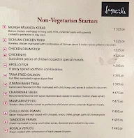 Prana, The Fern Hotel menu 2