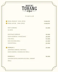 Warung Tohang menu 1