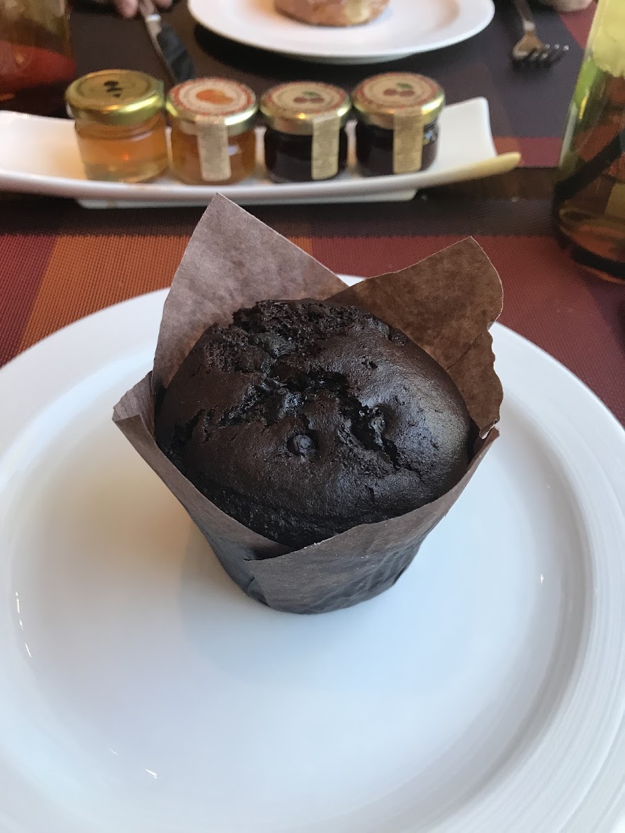 GF Chocolate chocolate chip walnut muffin