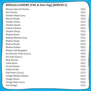 Sujata's Foodopolis menu 