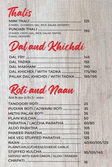 Rudra Shiv Sagar Pure Veg menu 