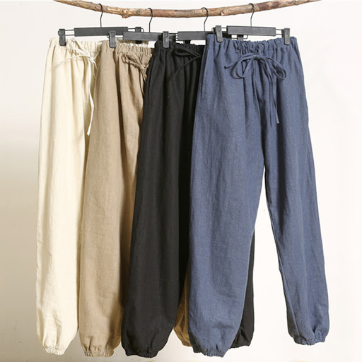 Title 5, Solid Color Drawstring Trousers for Women, Rami...