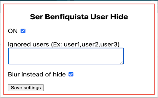 Ser Benfiquista User Hide