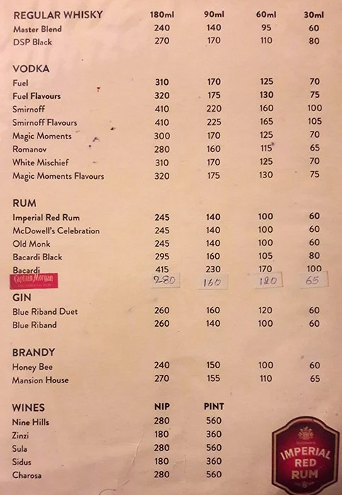 Vedanti Family Garden Restaurant menu 