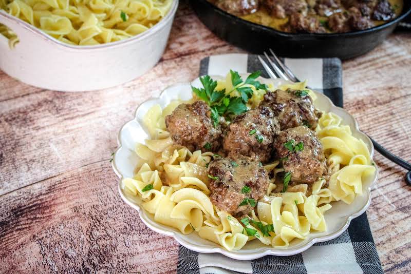 A Plate Of Mom's Swedish Meatballs.