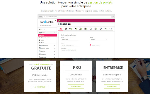 Nutcache : Gestion de projets collaborative
