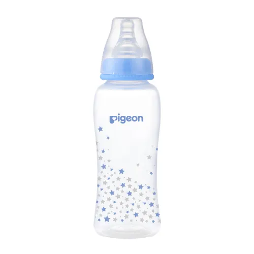 Bình sữa PP Streamline Hình Ngôi Sao Xanh Pigeon (250 ml, Từ 3 tháng tuổi)