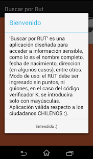 Buscar por RUT Screenshot