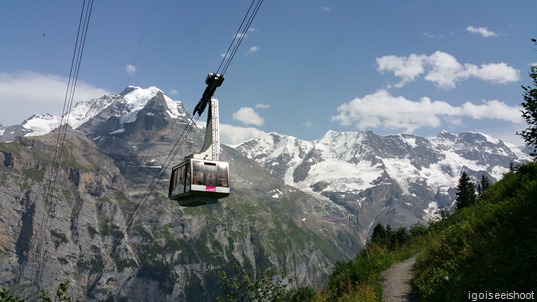 Hiking the Northface trail from Allmendhubel to Gimmelwald 