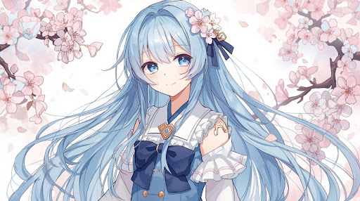 青色の桜餅💙🌸🫧