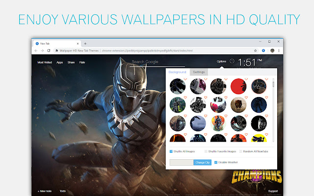 Black Panther Custom New Tab By Freeaddon Com