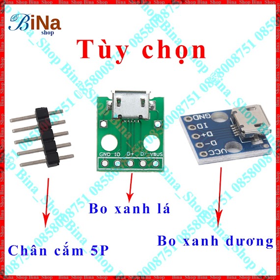 Bo Chuyển Micro Usb Sang Dip 2.54Mm