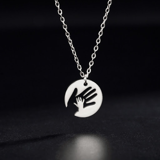 Title 5, Fashion Hollowed-out Big Hand Necklace Stylish ...