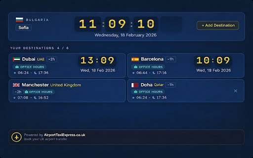 World Clock — Time Zones & Office Hours screenshot 1