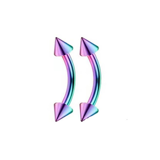Title 6, Titanium Steel Conical Bend Bar Pointed Lip Nai...