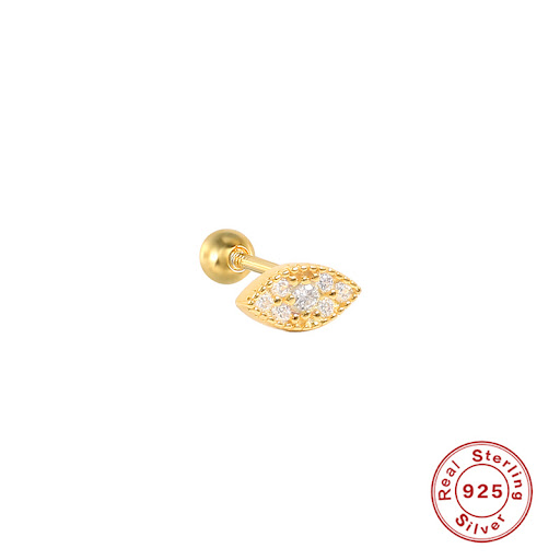 Title 7, S925 Sterling Silver Single Evil Eye With Diamo...