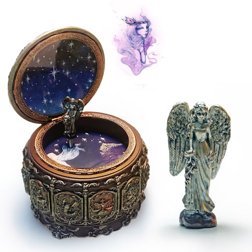 Title 1, Twelve Constellation Resin Music Box Creative B...