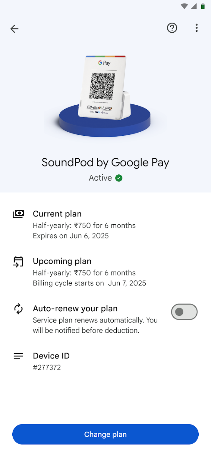 SoundPod change plan
