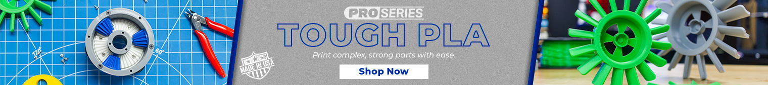 PRO Series Tough PLA: Print complex, strong parts with ease.