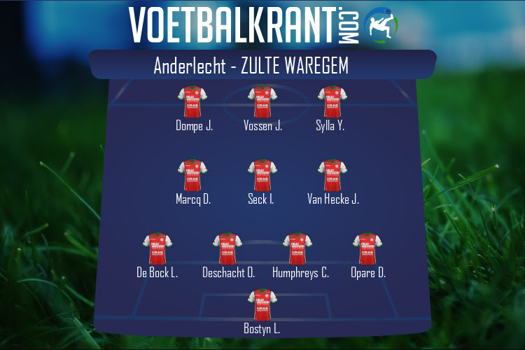 Opstelling Zulte Waregem | Anderlecht - Zulte Waregem (21/03/2021)