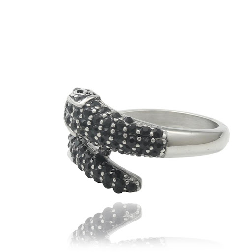 Title 5, Retro Titanium Steel Animal Snake Ring Stylish ...