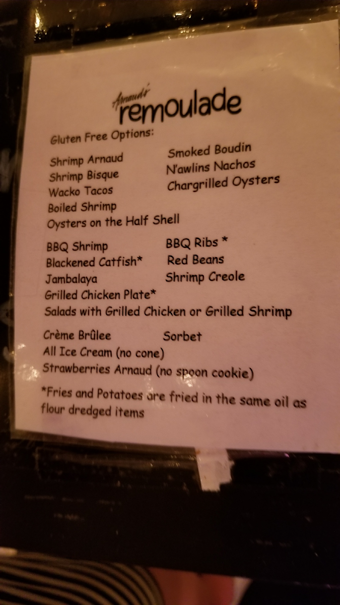 GF menu