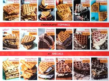 XO Belgian Waffle menu 