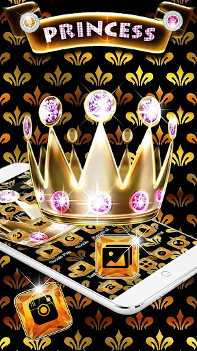 Gold Pincess Dianmond Crown Theme
