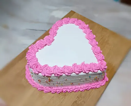 Vanilla Heart Cake Pure Eggless