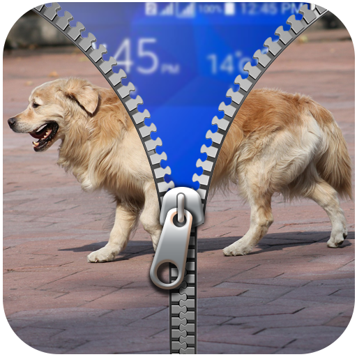 Cute Puppy Zipper Lock Screen 娛樂 App LOGO-APP開箱王