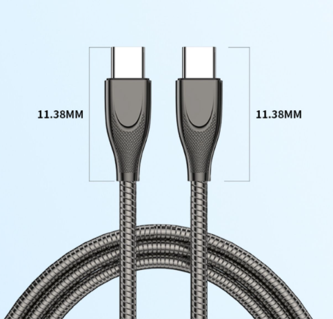 Title 3, Metal Hose Data Cable, Anti-break, Durable Zinc...