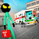 Stickman Porter secours Ambulance Conduire icon