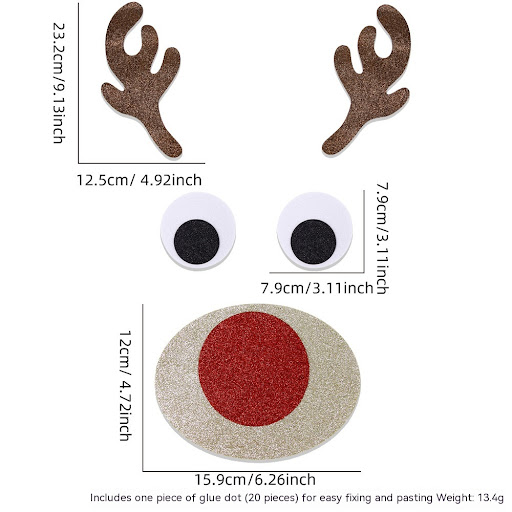 Title 9, Christmas Decorations Felt Cloth Door Sticker, ...