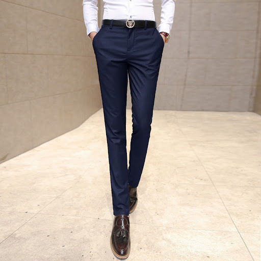 Title 5, Business Casual Non-Iron Solid Color Work Trous...