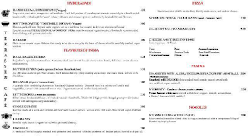 Terrassen Cafe menu 